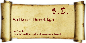 Valkusz Dorottya névjegykártya