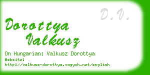 dorottya valkusz business card